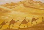 desert et ombre de chameaux